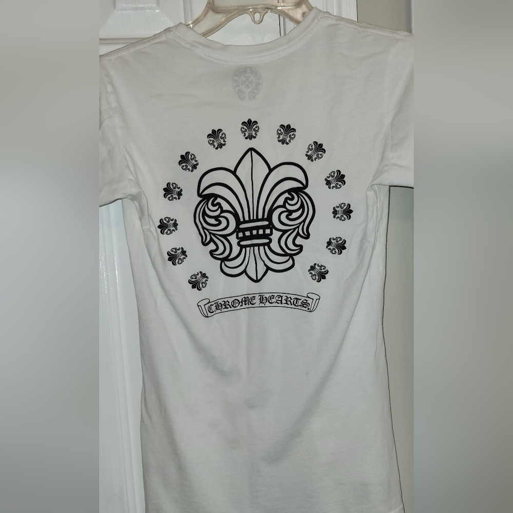 Chrome Hearts Black and White Tribal Graphic Tee